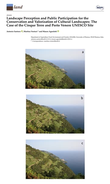 Landscape perception and public participation for the conservation and valorization of cultural landscapes. The case of the Cinque Terre and Porto Venere UNESCO Site